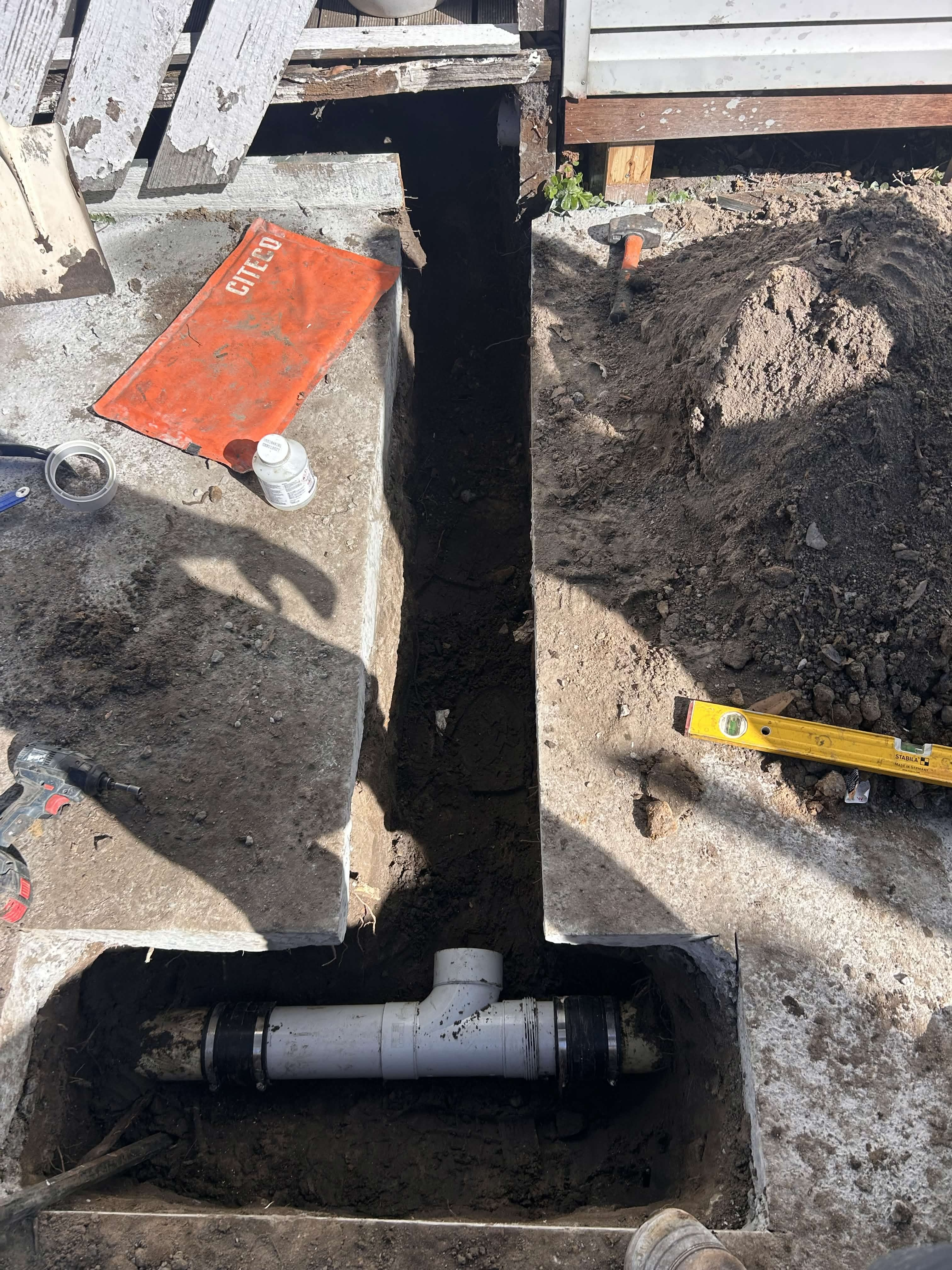 Completed on-site plumbing project by CLB Plumbing